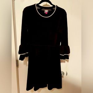 Vince Camuto Black Knit Dress with Bell Sleeves